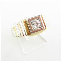 Ring Damiata Gioielli Man in White Gold Zircone 981/102/2 - 981/102/2